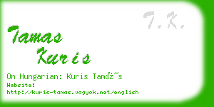 tamas kuris business card